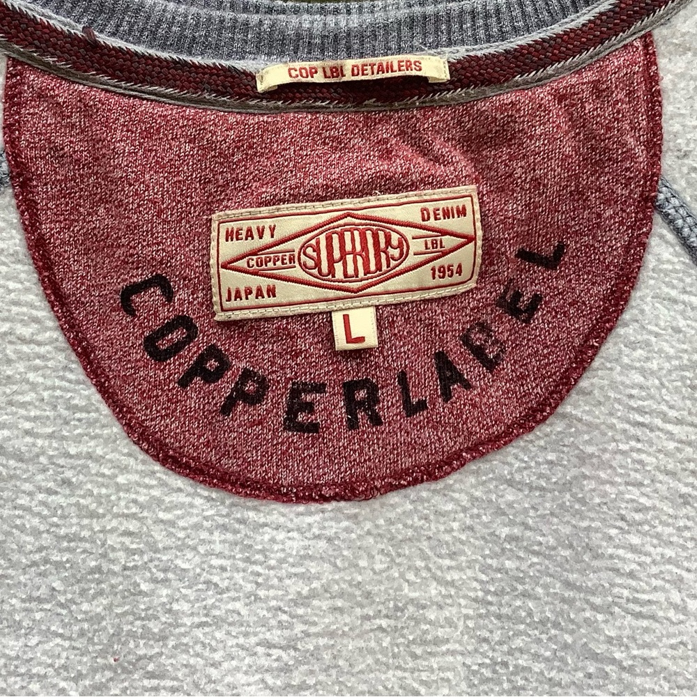Superdry Copper Label Pullover Loopback Crew Sweatshirt, Large - Picture 7 of 8